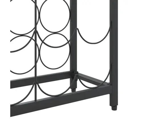 Vīna Pudeļu Plaukts 95 Pudelēm, 54X18X200 Cm, Melna Dzelzs Vidaxl