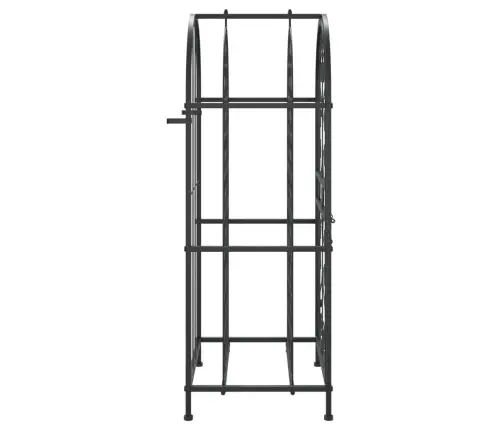 Vīna Pudeļu Plaukts 33 Pudelēm, 45X36X100 Cm, Melna Dzelzs Vidaxl