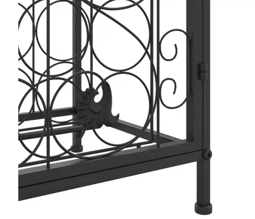 Vīna Pudeļu Plaukts 33 Pudelēm, 45X36X100 Cm, Melna Dzelzs Vidaxl