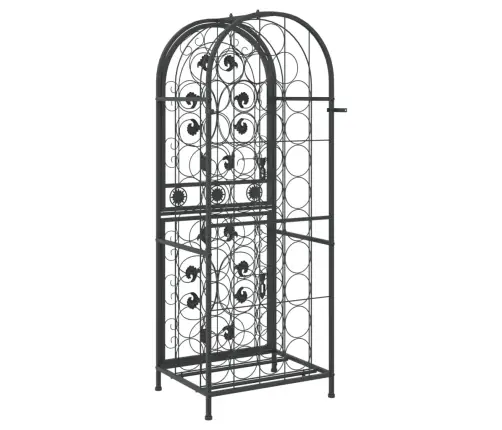 Vīna Pudeļu Plaukts 41 Pudelei, 45X36X120 Cm, Kalta Dzelzs Vidaxl