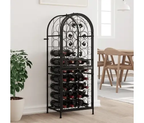 Vīna Pudeļu Plaukts 41 Pudelei, 45X36X120 Cm, Kalta Dzelzs Vidaxl