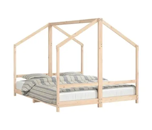 Bērnu Gultas Rāmis, 2X(80X200) Cm, Priedes Masīvkoks Vidaxl