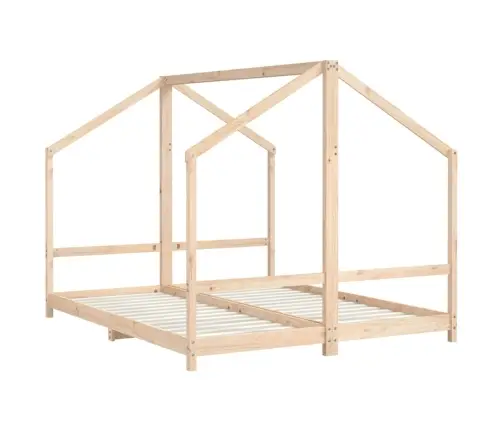 Bērnu Gultas Rāmis, 2X(80X200) Cm, Priedes Masīvkoks Vidaxl