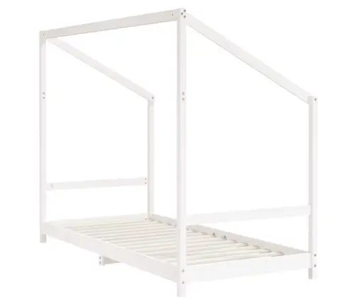 Bērnu Gultas Rāmis, Balts, 2X(90X200) Cm, Priedes Masīvkoks Vidaxl