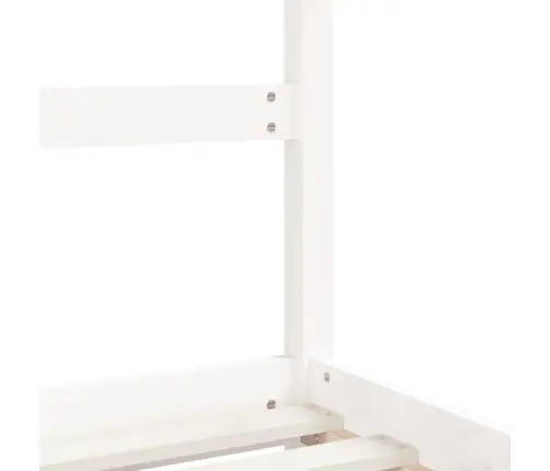 Bērnu Gultas Rāmis, Balts, 2X(90X200) Cm, Priedes Masīvkoks Vidaxl