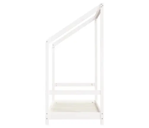 Bērnu Gultas Rāmis, Priedes Masīvkoks, 2X(70X140) Cm, Balts Vidaxl