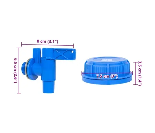 Veekanister Kraaniga, Läbipaistev, 10 L, Plast