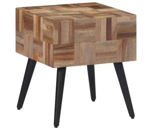 Šoninis Staliukas, 40X40X45cm Perdirbta Tikmedžio Mediena