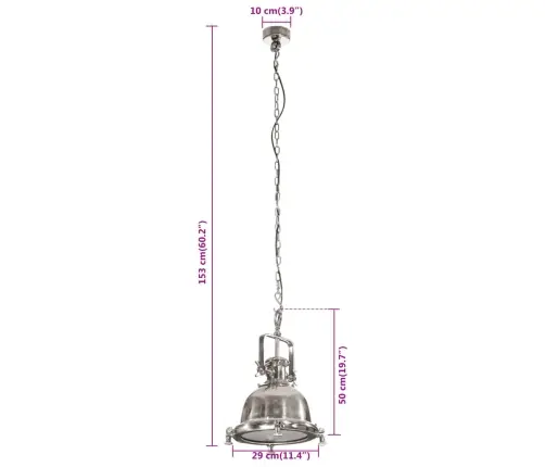 Griestu Lampa, 29X29X153 Cm, Alumīnijs Vidaxl