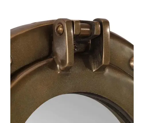 Veidrodis, 38cm Aliuminis Ir Stiklas, Iliuminatoriaus Formos