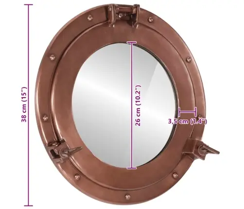 Iluminators Sienas Spogulis, Ø38 Cm, Alumīnijs Un Stikls Vidaxl