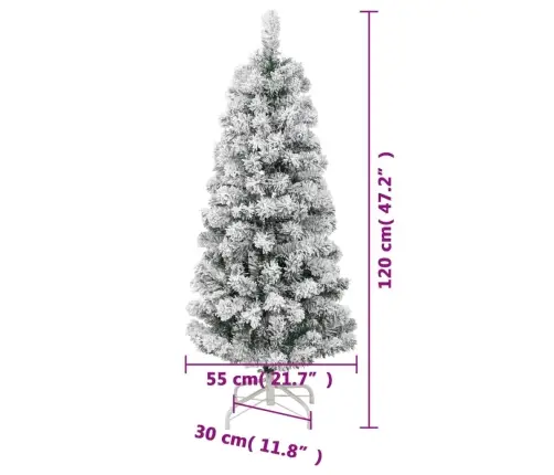 Mākslīgā Ziemassvētku Egle Ar Sniegu, 120 Cm Vidaxl