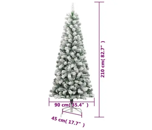 Mākslīgā Ziemassvētku Egle Ar Sniegu, 210 Cm Vidaxl