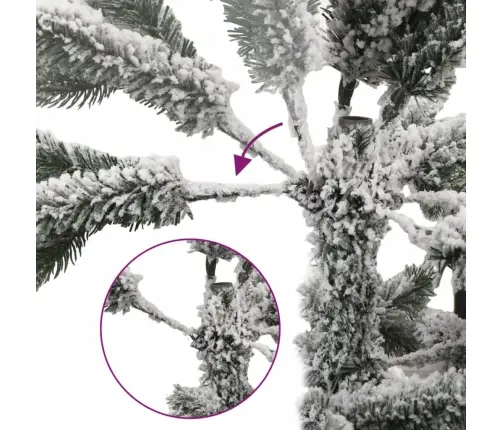 Mākslīgā Ziemassvētku Egle Ar Sniegu, 180 Cm Vidaxl