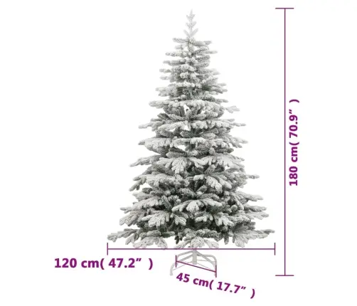 Mākslīgā Ziemassvētku Egle Ar Sniegu, 180 Cm Vidaxl