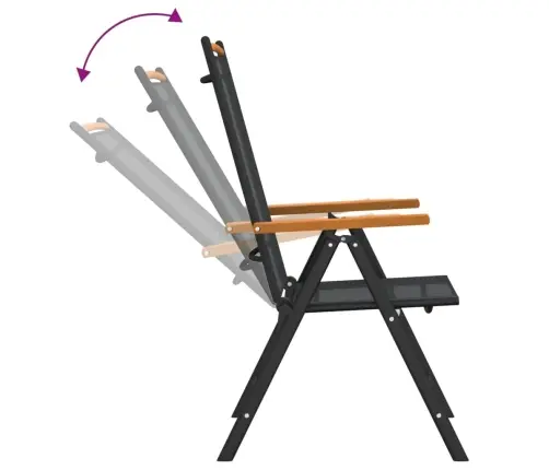 7-Osaline Aiamööbli Komplekt, Must, Alumiinium