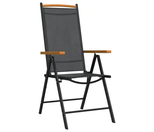 7-Daļīgs Dārza Mēbeļu Komplekts, Melns, Brūns, Alumīnijs Vidaxl