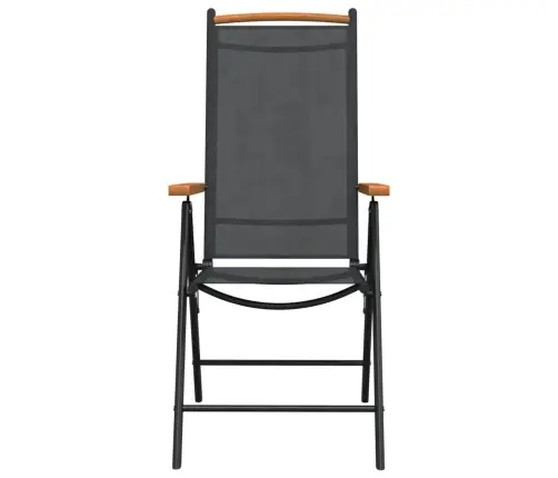 7-Daļīgs Dārza Mēbeļu Komplekts, Melns, Brūns, Alumīnijs Vidaxl