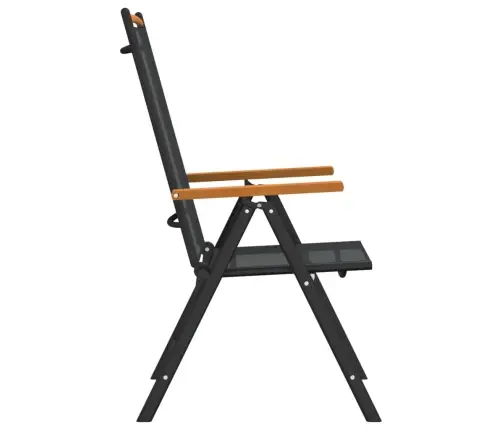 7-Daļīgs Dārza Mēbeļu Komplekts, Melns, Brūns, Alumīnijs Vidaxl