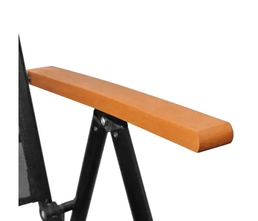 7-Daļīgs Dārza Mēbeļu Komplekts, Melns, Brūns, Alumīnijs Vidaxl