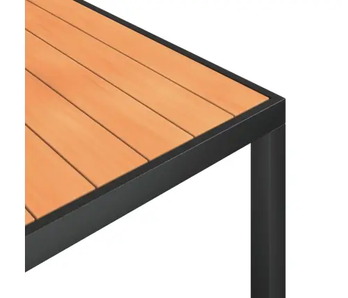 7-Daļīgs Dārza Mēbeļu Komplekts, Melns, Brūns, Alumīnijs Vidaxl