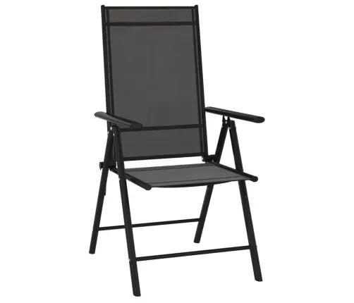 7-Daļīgs Dārza Mēbeļu Komplekts, Melns, Alumīnijs Vidaxl