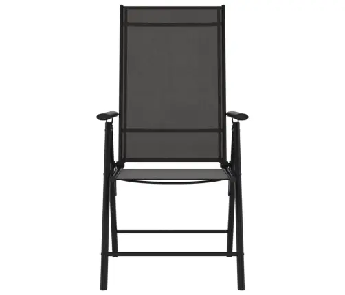 7-Daļīgs Dārza Mēbeļu Komplekts, Melns, Alumīnijs Vidaxl