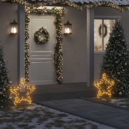 Ziemassvētku Gaismas Dekors, Zvaigznes Forma, 80 Led, 60 Cm Vidaxl