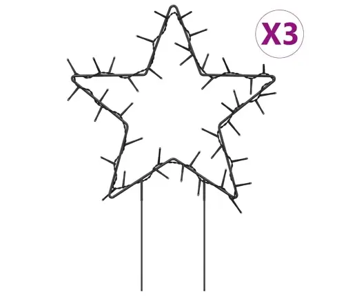 Jõulukaunistus Täht, 3 Tk, 50 Ledi, 29Cm Jõulukaunistus Täht, 3 Tk, 50 Ledi, 29Cm