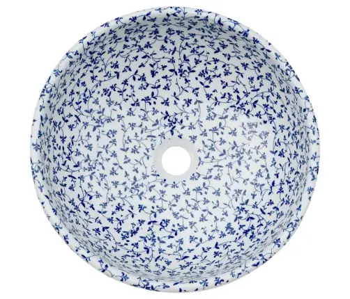 Valamu Tööpinnale, Valge Ja Sinine, Ümar, Φ41X14, Keraamiline