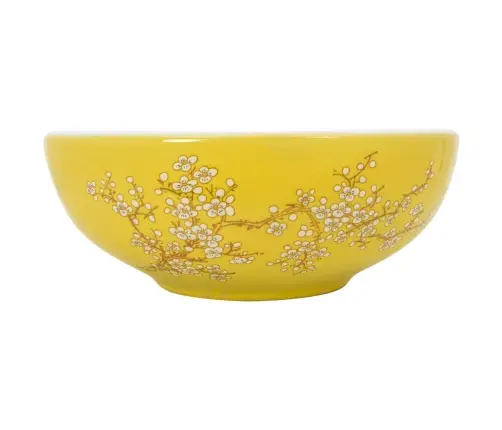 Praustuvas Ant Stalviršio, Baltas/Geltonas, 41X14cm Keramika