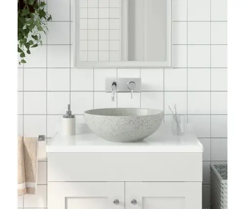 Izlietne, Liekama Uz Virsmas, Pelēka, Apaļa, Φ41X14 Cm Vidaxl