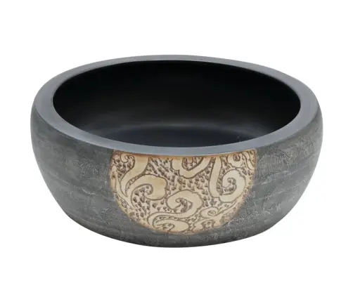 Praustuvas Ant Stalviršio, Juodas/Rudas, 41X14cm Keramika