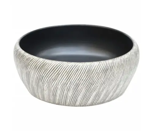 Izlietne, Liekama Uz Virsmas, Melni Pelēka, Apaļa, Φ41X14 Cm Vidaxl