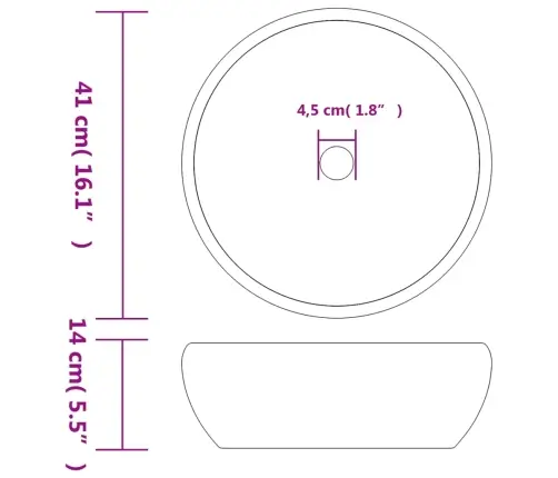 Izlietne, Liekama Uz Virsmas, Melni Pelēka, Apaļa, Φ41X14 Cm Vidaxl