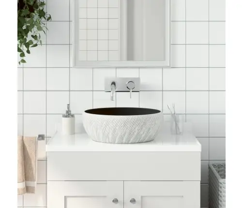 Izlietne, Liekama Uz Virsmas, Melni Pelēka, Apaļa, Φ41X14 Cm Vidaxl