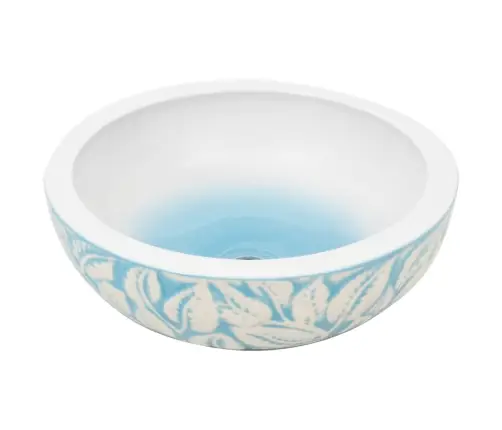 Praustuvas Ant Stalviršio, Baltas/Mėlynas, 41X14cm Keramika