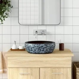 Praustuvas Ant Stalviršio, Juodas/Mėlynas, 41X14cm Keramika