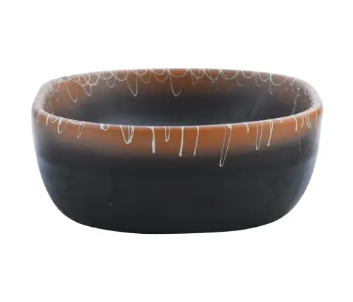 Izlietne, Liekama Uz Virsmas, Melni Oranža, Ovāla, 47X33X13 Cm Vidaxl