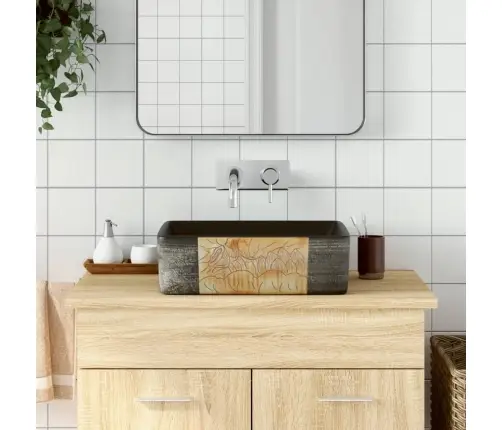 Praustuvas, Juodas Ir Rudas, 46X35,5X13cm Keramika