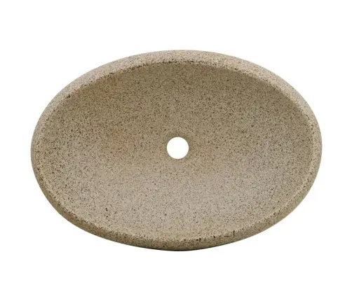 Izlietne, Liekama Uz Virsmas, Smilšu Krāsa, Ovāla, 59X40X15 Cm Vidaxl