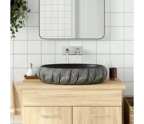 Praustuvas Ant Stalviršio, Juodas/Pilkas, 59X40X15 cm Keramika