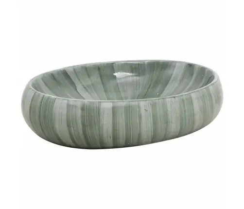 Praustuvas Ant Stalviršio, Žalias, 59X40X15cm Keramika, Ovalus