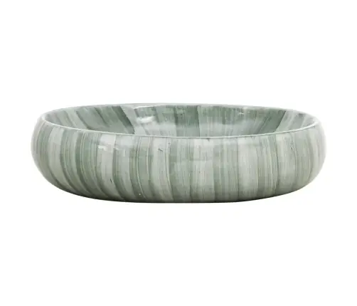Praustuvas Ant Stalviršio, Žalias, 59X40X15cm Keramika, Ovalus
