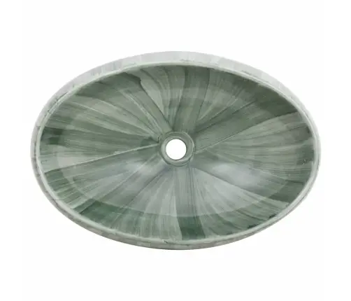 Praustuvas Ant Stalviršio, Žalias, 59X40X15cm Keramika, Ovalus