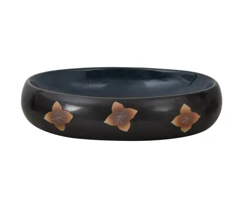 Valamu Tööpinnale, Pruun/Sinine, Ovaalne,9X40X15cm Keraamiline