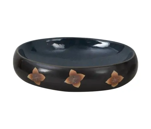 Valamu Tööpinnale, Pruun/Sinine, Ovaalne,9X40X15cm Keraamiline