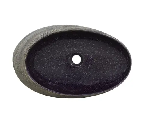 Valamu Tööpinnale, Lilla Ja Hall, Ovaalne, Keraamiline