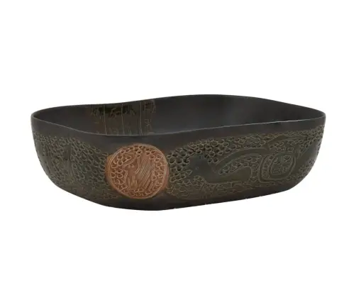 Izlietne, Liekama Uz Virsmas, Melna, Taisnstūra, 48X37,5X13,5Cm Vidaxl