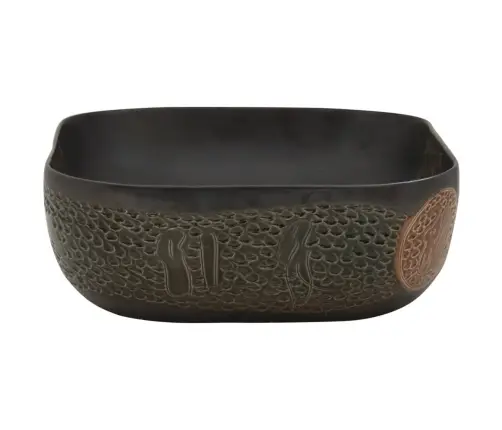 Izlietne, Liekama Uz Virsmas, Melna, Taisnstūra, 48X37,5X13,5Cm Vidaxl